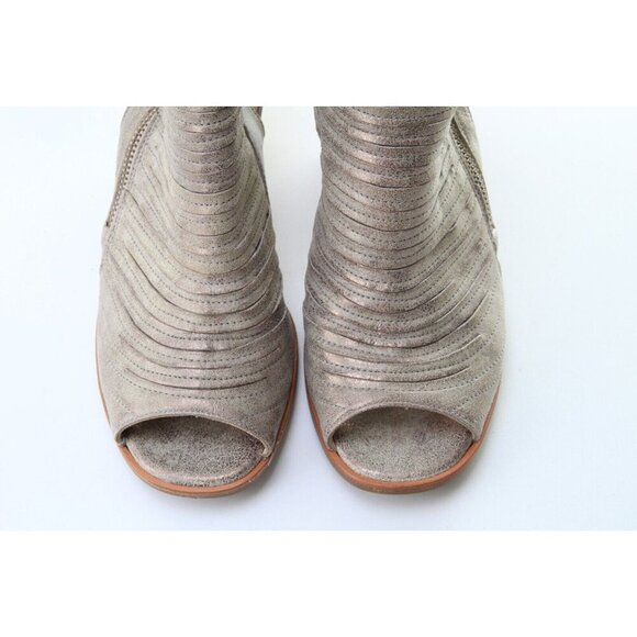 Paul Green Cayenne Peep Toe Bootie Boot Silver Heeled Zip UK 5 / US 7.5 - Picture 3 of 14